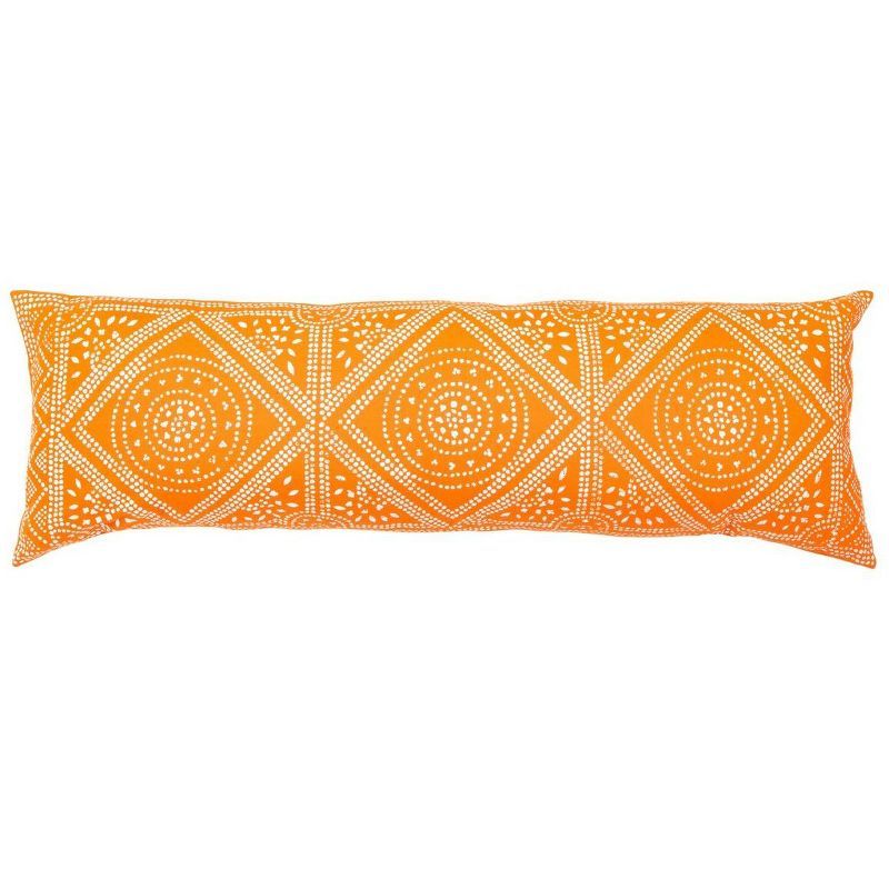 Valenti Bohemian Orange Cotton Rectangular Pillow