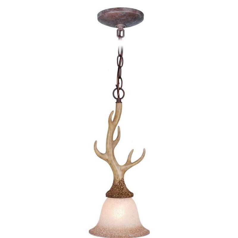 Rustic Noachian Stone Mini Pendant with French Scavo Glass