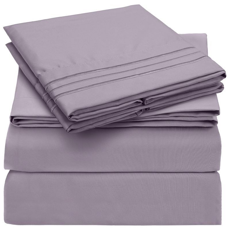 Queen Hazy Lilac Microfiber Deep Pocket Sheet Set