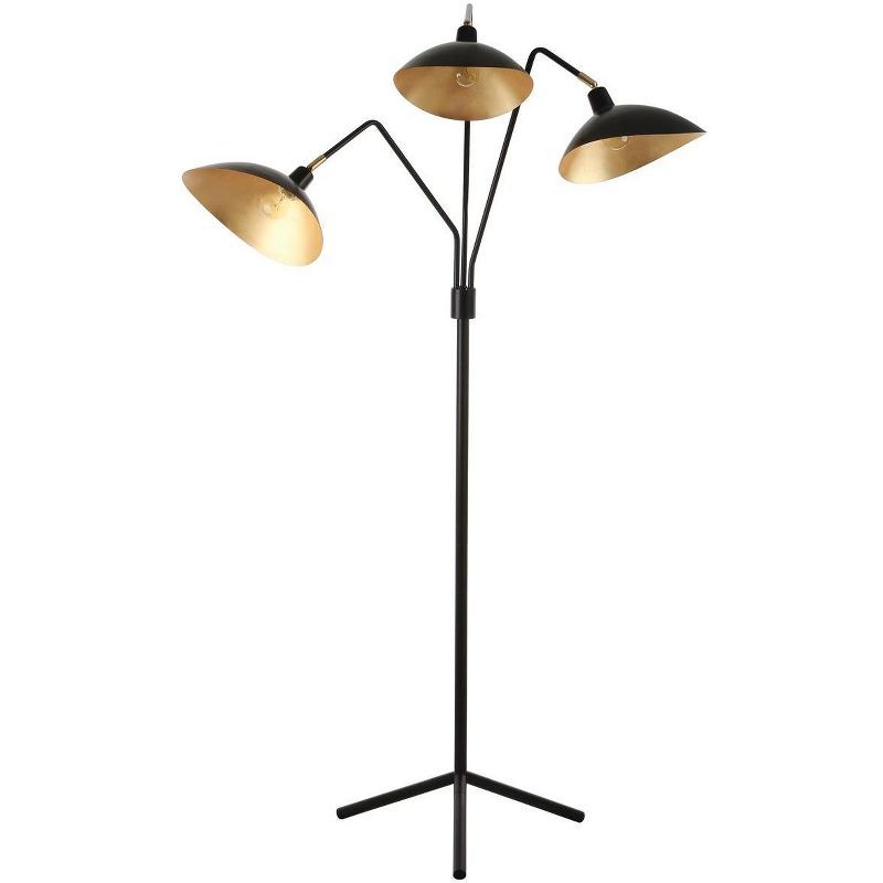 Adjustable Tripod 69.5" Black & Gold Floor Lamp