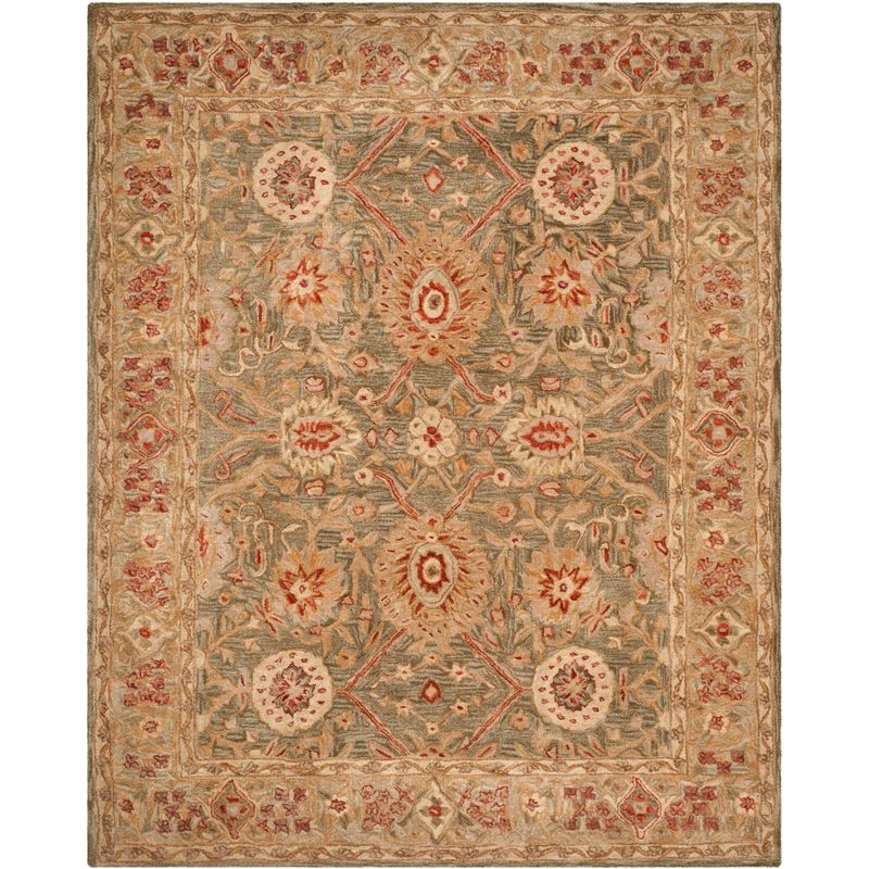 Tan and Ivory Hand-Tufted Wool Area Rug 8' x 10'