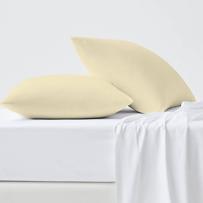 Pale Yellow 1000 Thread Count Cotton Standard Pillowcase Set