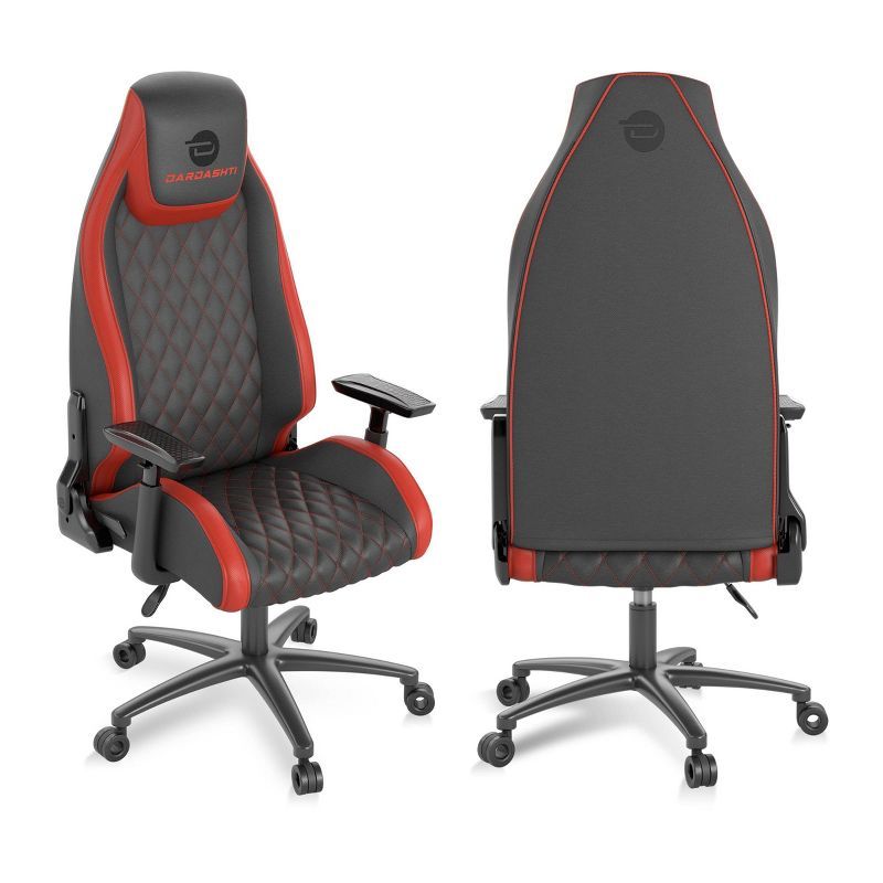 Dardashti Red and Black Ergonomic Gaming Chair with PU Leather