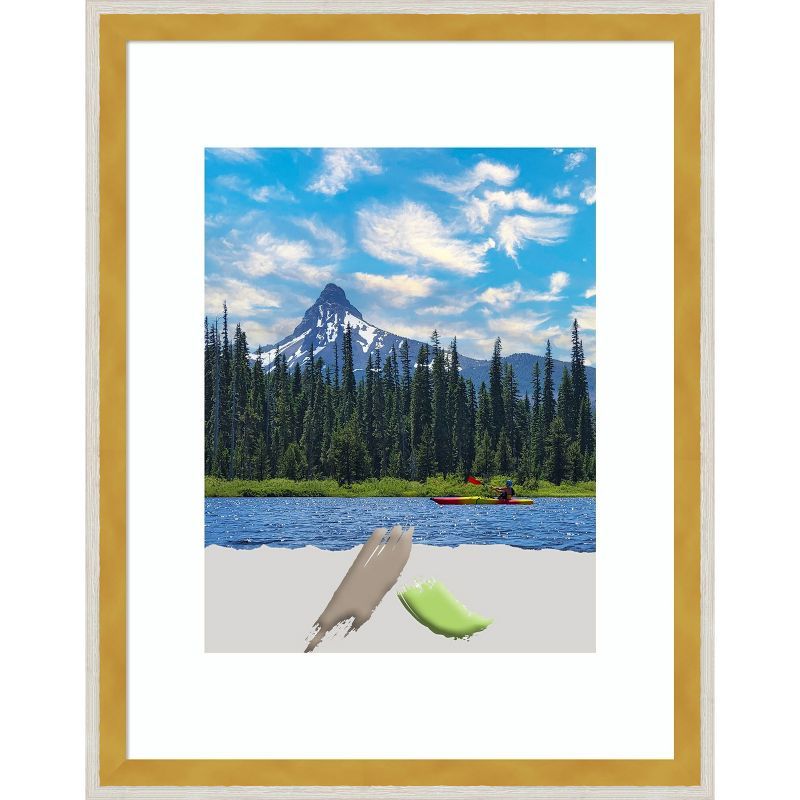 Paige White and Gold Wood Picture Frame 12" x 15"