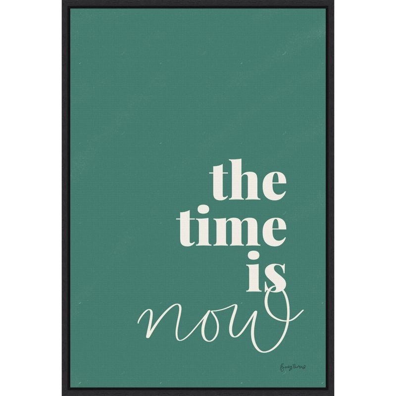 27" x 19" Green and White Motivational Canvas Quote Art