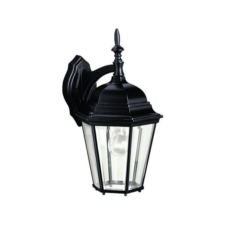 Colonial Elegance 17" Black Cast Aluminum Outdoor Wall Lantern