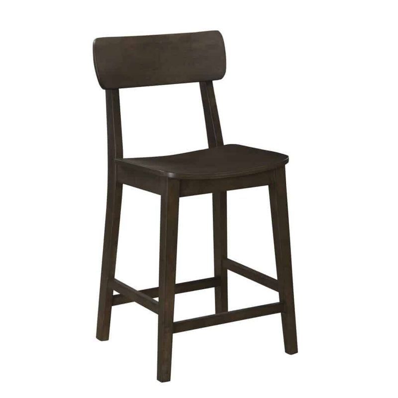 Torino Carbonite Finish Wood Counter Height Barstool