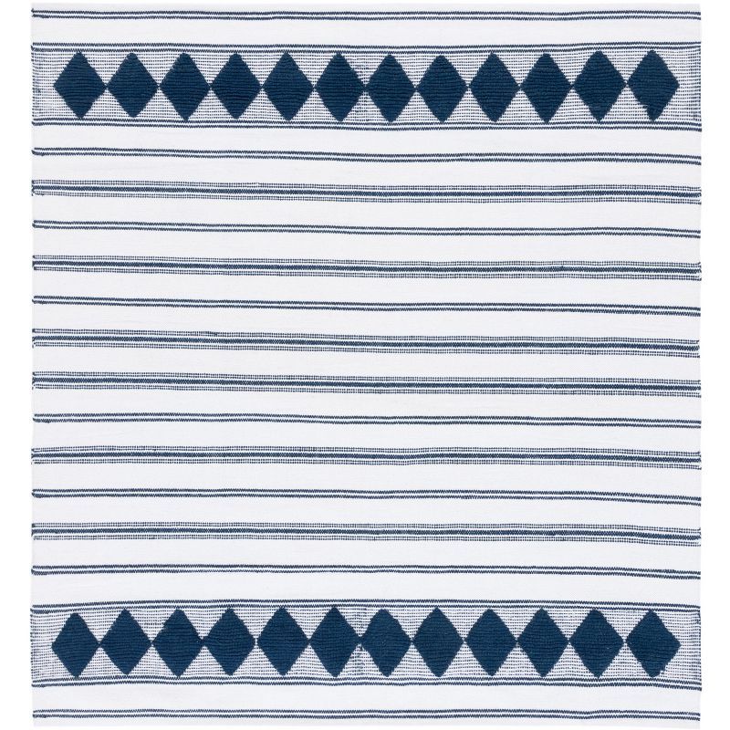 Ivory Cotton Handwoven Square Flatweave Montauk Rug - 6'