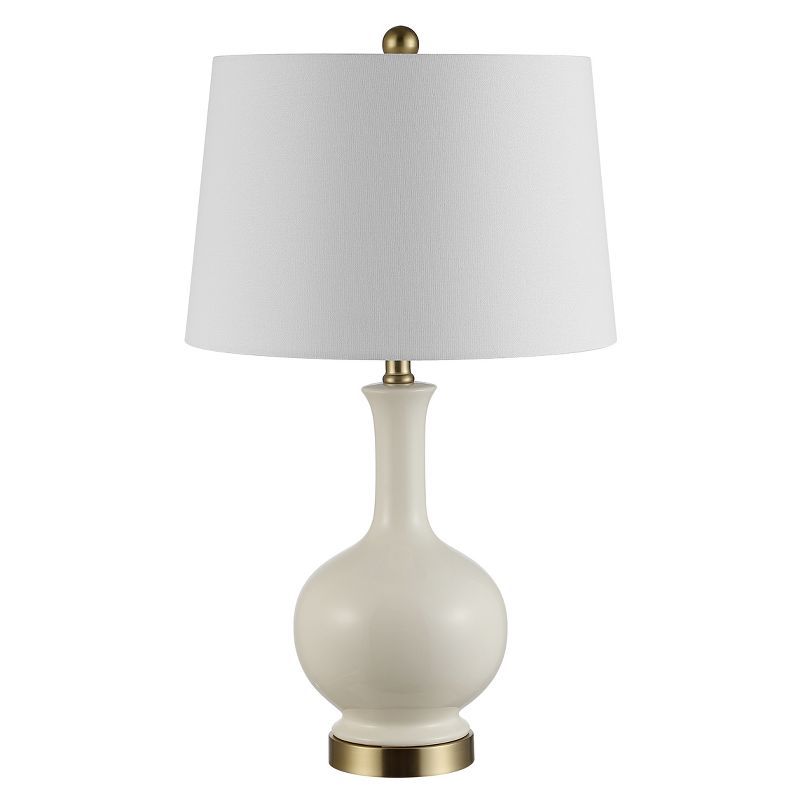 Bowie 26" Cream Ceramic Arc Table Lamp