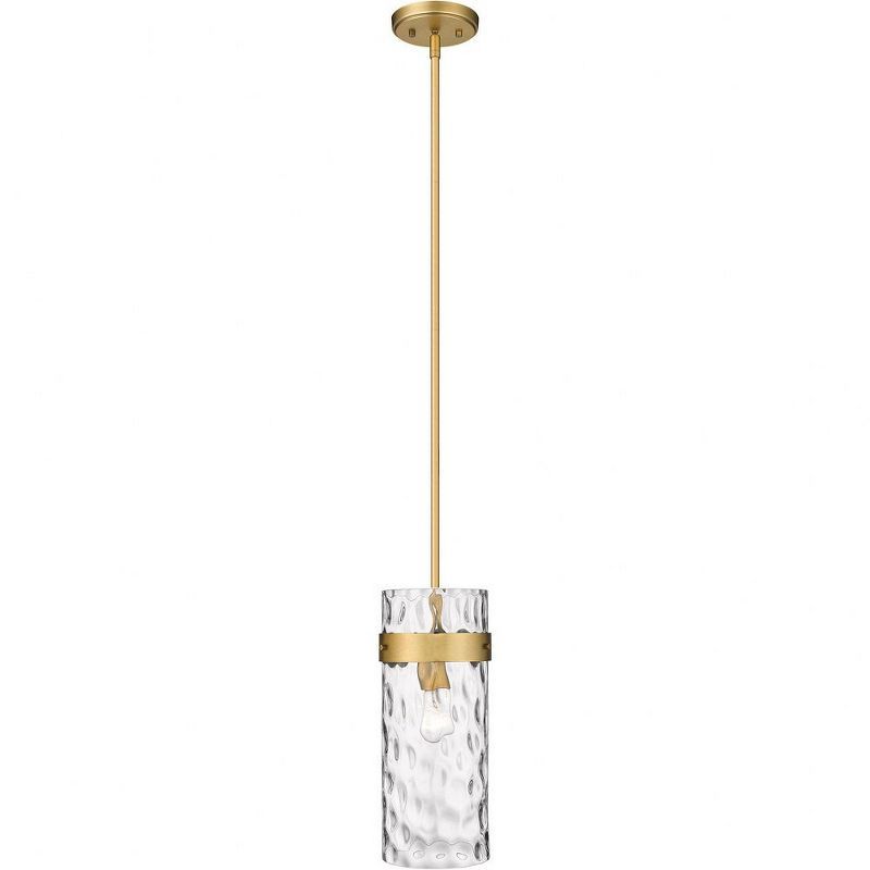 Fontaine Transitional Rubbed Brass Indoor/Outdoor Pendant Light