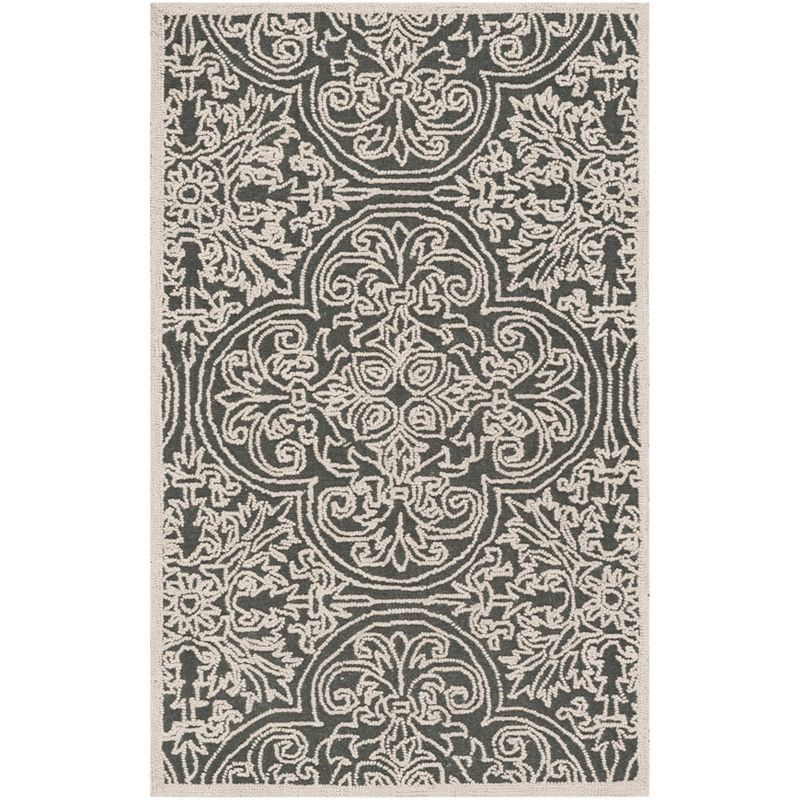 Trace Dark Grey and Light Grey Hand-Tufted Wool Area Rug