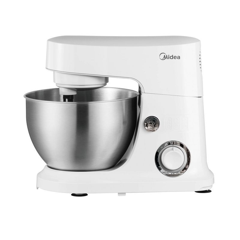 White 5-Quart Stainless Steel Tilt-Head Stand Mixer with Variable Speed
