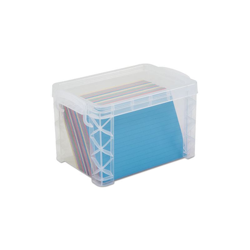 Clear Heavy-Duty Plastic Stackable Storage Box with Snap-Lock Handles