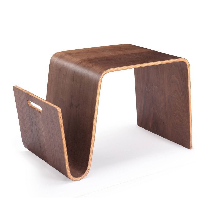 Brookside Walnut Rectangular Minimalist End Table