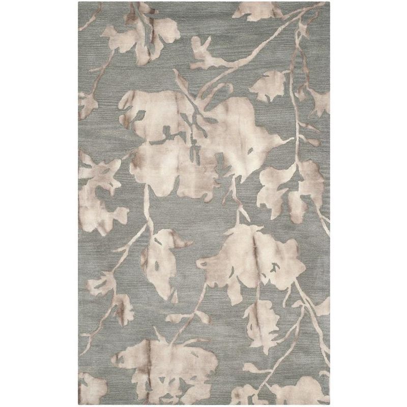 Hand-Tufted Artisan Wool Rug in Gray - 4' x 6' Rectangular Design