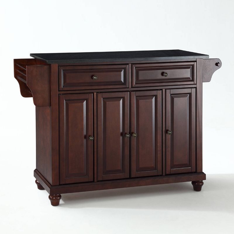 Cambridge Mahogany Kitchen Island with Black Granite Top