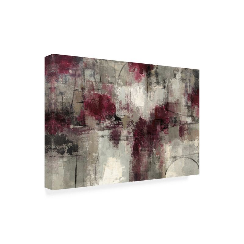 Silvia Vassileva Stone Gardens Red Gray Canvas Art Print