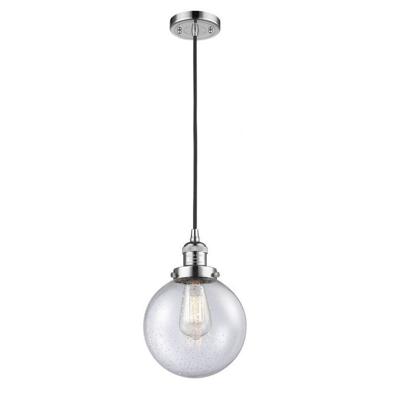 Polished Chrome Glass Globe Mini Pendant Light