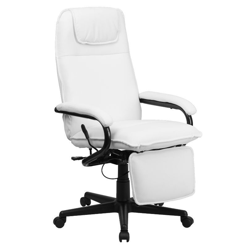 ErgoExec High-Back White LeatherSoft Adjustable Executive Chair