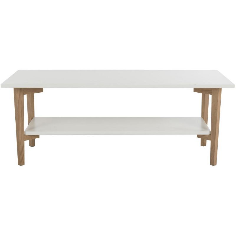 Caraway 47" White and Oak Rectangular Coffee Table