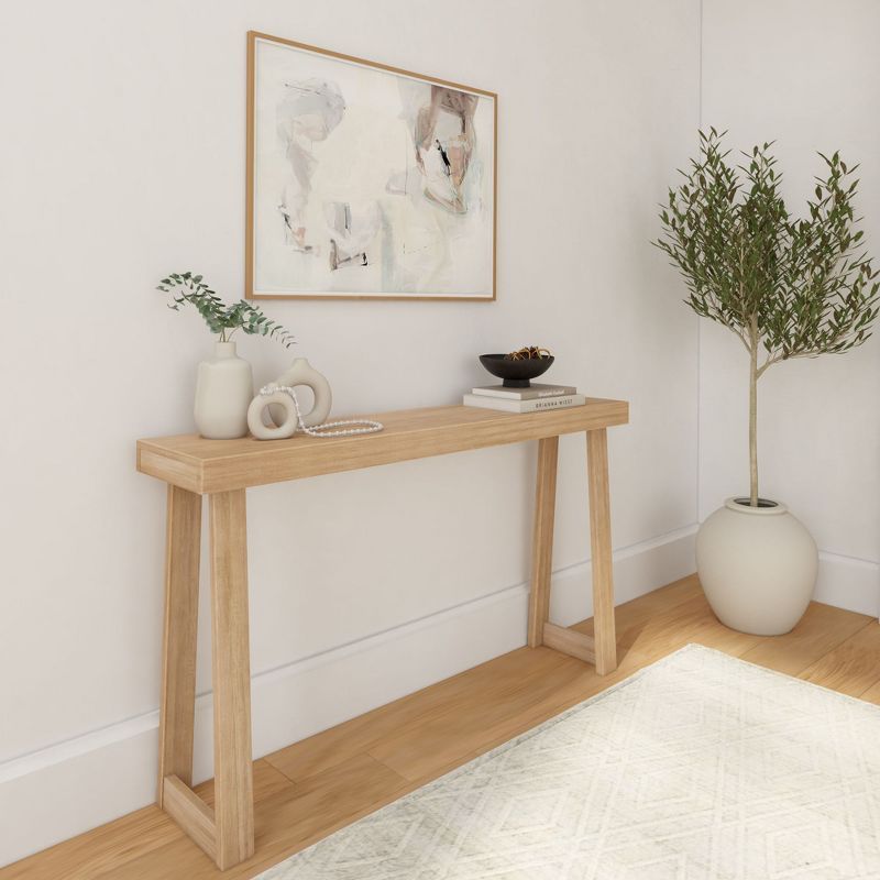 Blonde Pinewood 56" Rectangular Console Table