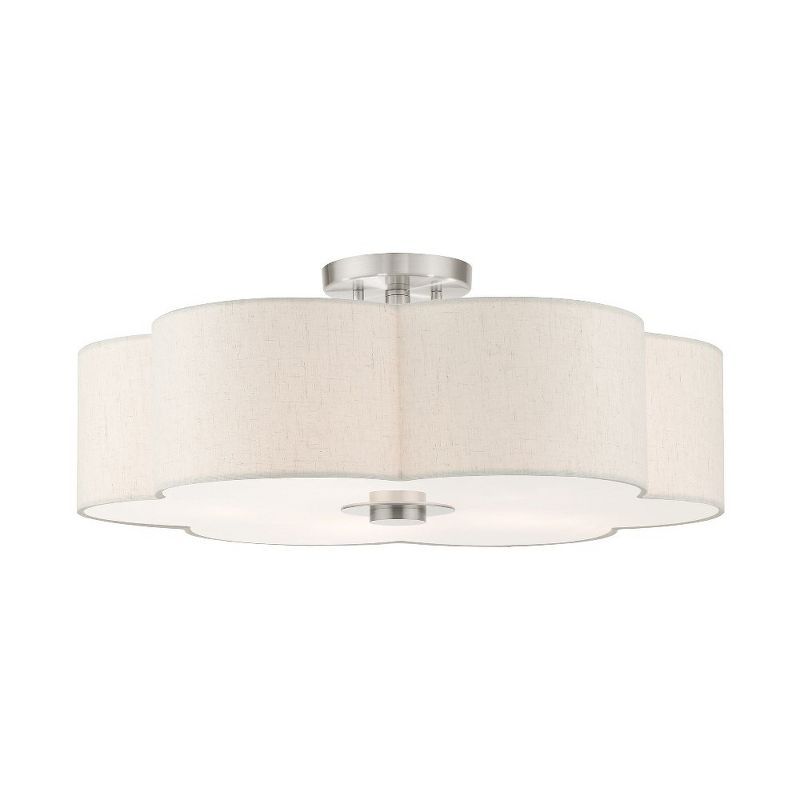 Solstice 22" Brushed Nickel 5-Light Semi-Flush Mount