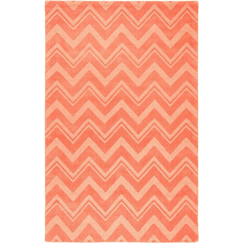 Luxurious Hand-Tufted Rectangular Red Wool Area Rug