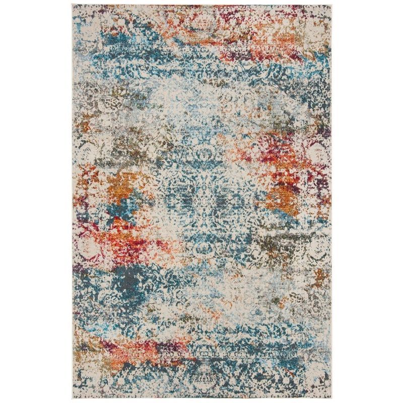 Ivory 4' x 6' Hand-Knotted Viscose Area Rug