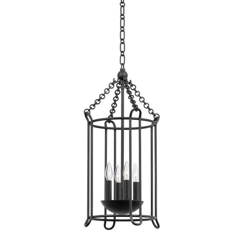 Lassen Black Iron 4-Light Pendant Chandelier