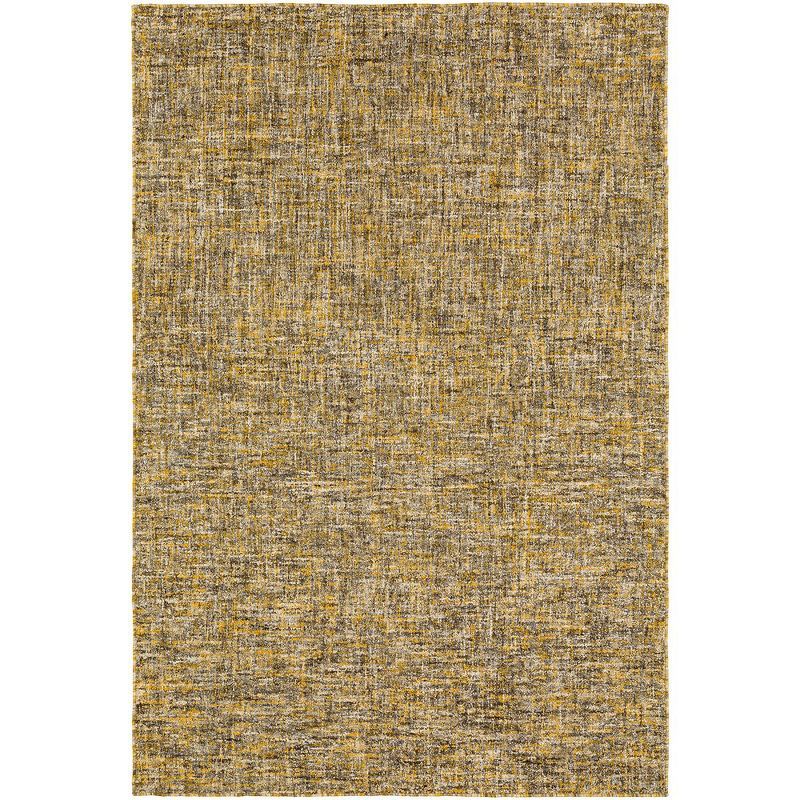 Handmade Gray and Gold Wool Reversible Rectangular Rug 4' x 6'