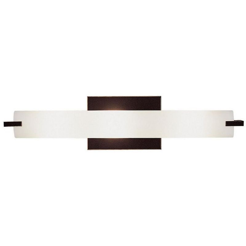 Dark Restoration Bronze 3-Light Dimmable Glass Bath Bar