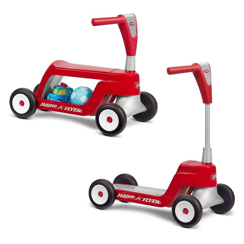 Red Convertible Ride-On and Scooter for Toddlers