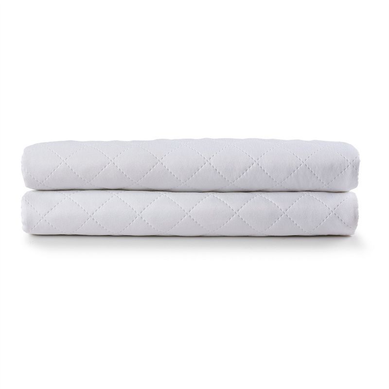 Standard White Hypoallergenic Polyester Pillow Protector Set