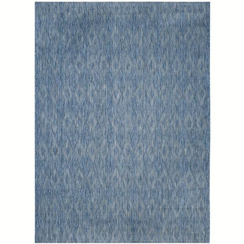 Navy Diamond Intrigue 8' x 11' Synthetic Indoor/Outdoor Rug