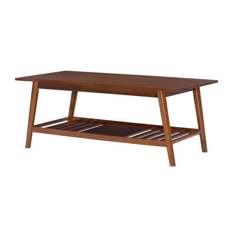 Charlotte Mid-Century Modern Brown Wood Coffee Table