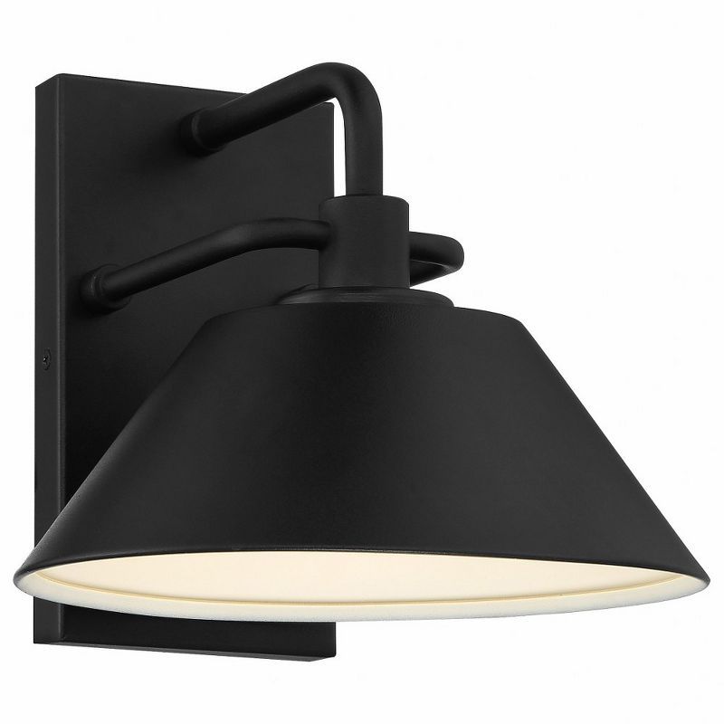 Avalon Black Steel Dimmable LED Outdoor Wall Sconce