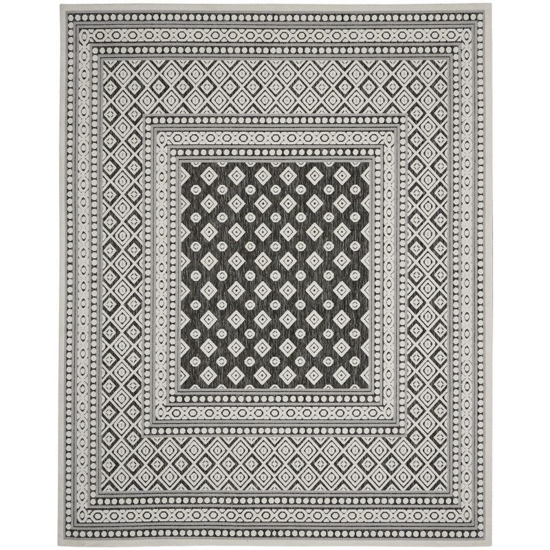 Calobra Elegance Dark Grey Hand-Knotted Synthetic Rectangular Rug