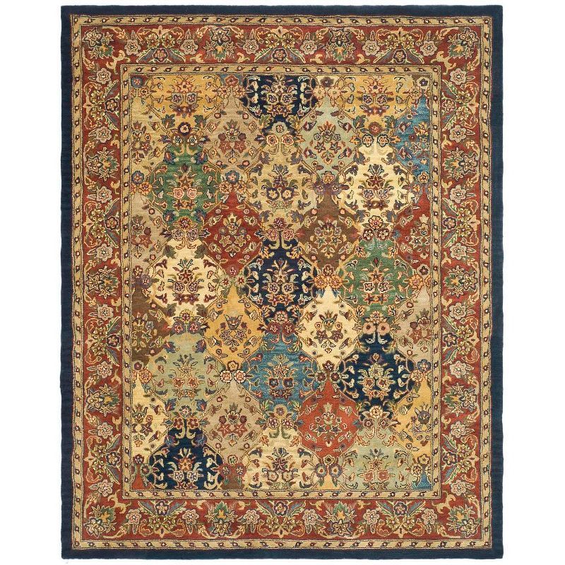 Hand-Tufted Multi/Burgundy Wool 8'3" x 11' Area Rug