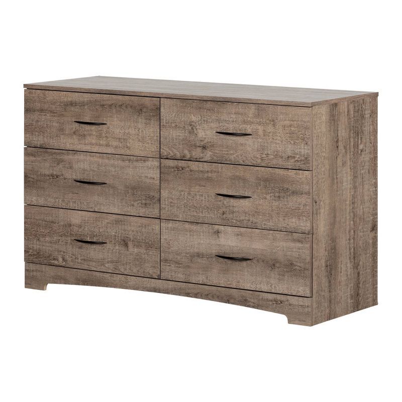 Gray Double Roller Contemporary Dresser with Metal Handles