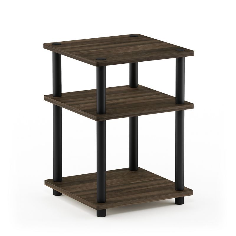 Columbia Walnut & Black Easy-Assembly Multipurpose Shelf