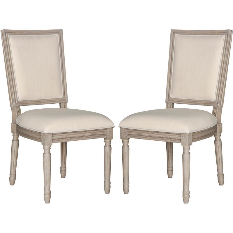 Buchanan Beige Linen Upholstered Side Chair Set