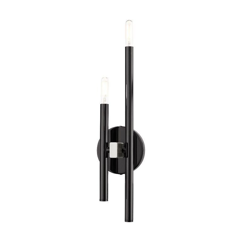 Denmark Black Chrome 2-Light ADA Compliant Wall Sconce