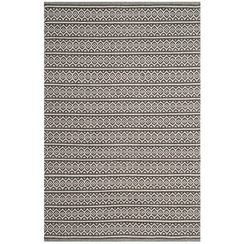 Coastal Charm Off-White Cotton 4' x 6' Handwoven Area Rug