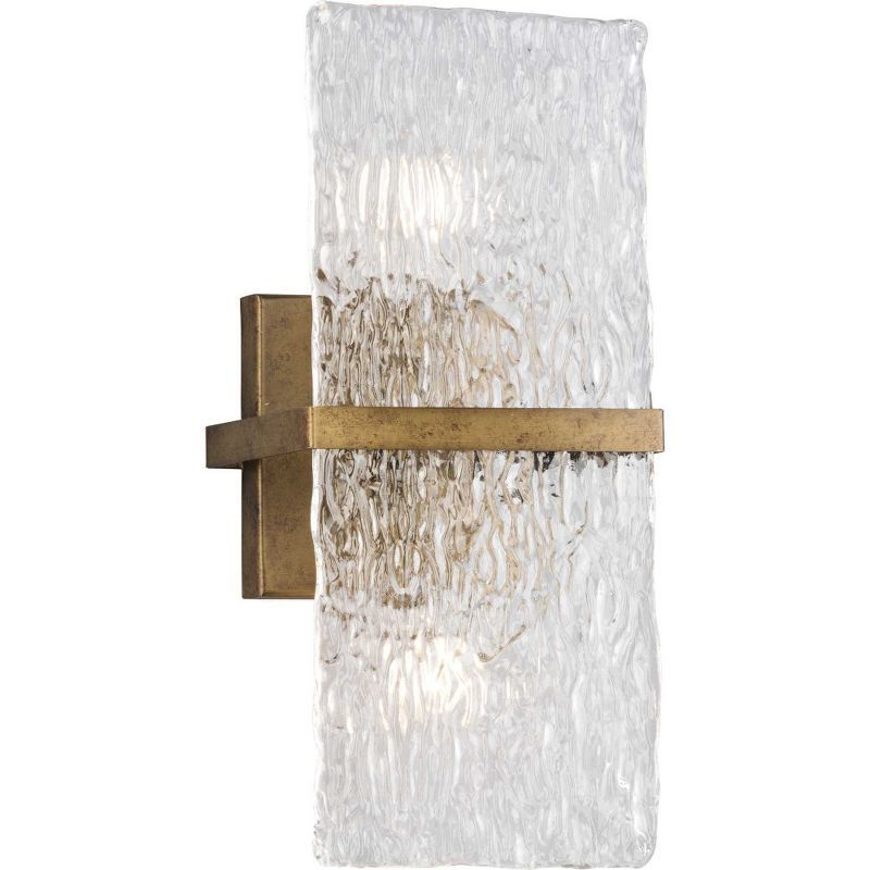 Gold Ombre Artisanal Glass Wall Sconce, 15-inch