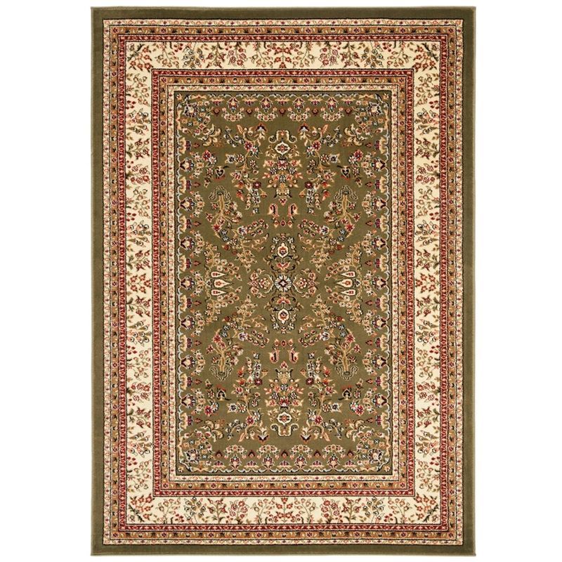 Sage and Ivory Traditional Synthetic Area Rug