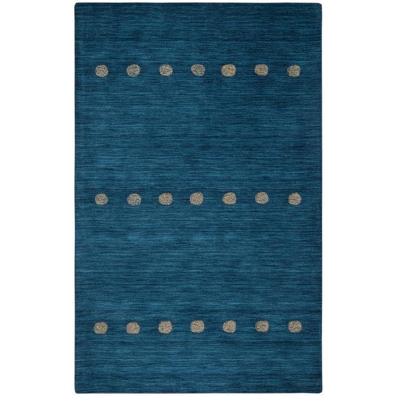 Himalaya Blue Handmade Wool Tufted Area Rug 5' x 8'