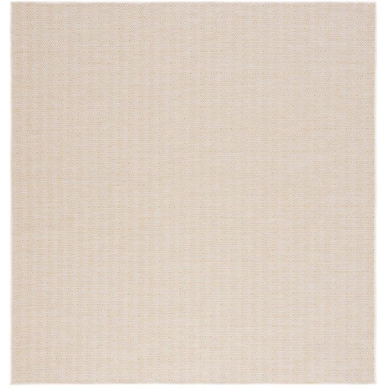Hampton Yellow Square Indoor/Outdoor Polypropylene Rug