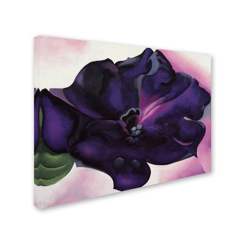 Purple and Black Petunia Flower Canvas Art