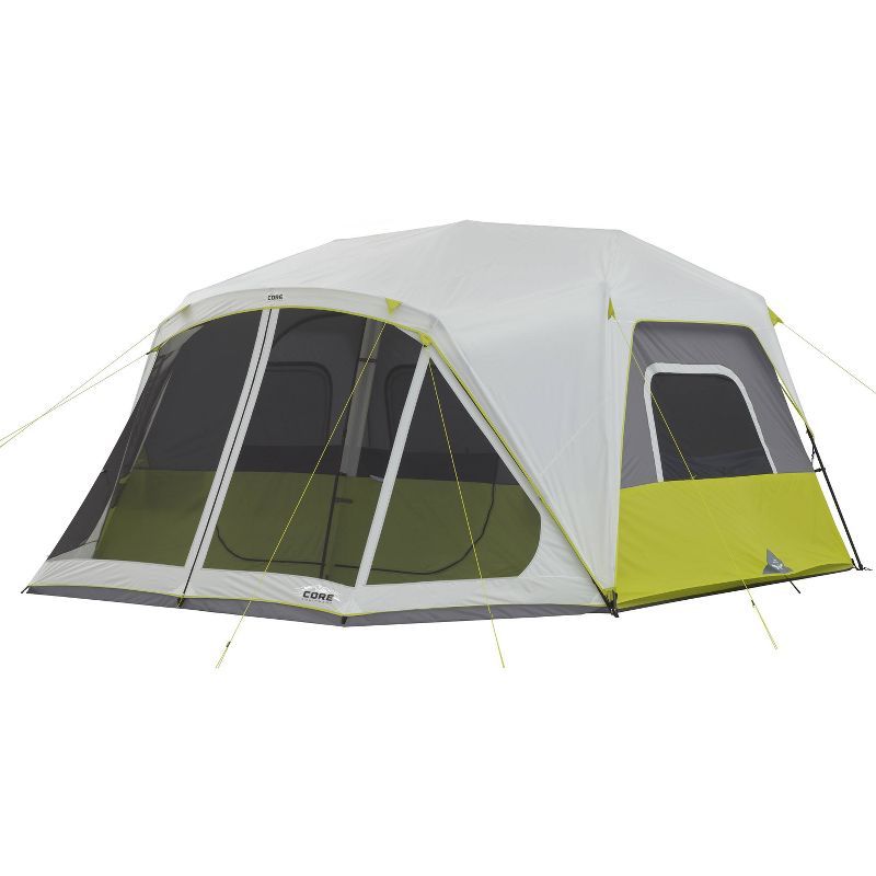 Green 10-Person Four Season Cabin Tent with Screen Room