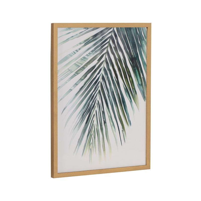 Gold Framed Tropical Palm Botanical Print, 12x16